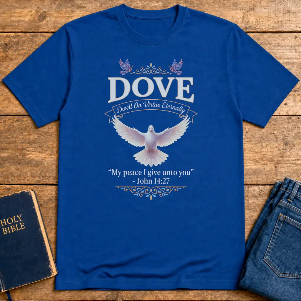 Peaceful Dove Scripture T-Shirt - Royal