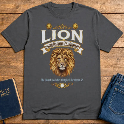 Lion of Judah Victory T-Shirt - Charcoal