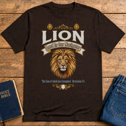 Lion of Judah Victory T-Shirt - Dark Chocolate