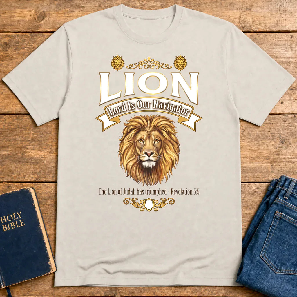 Lion of Judah Victory T-Shirt - Ice Grey