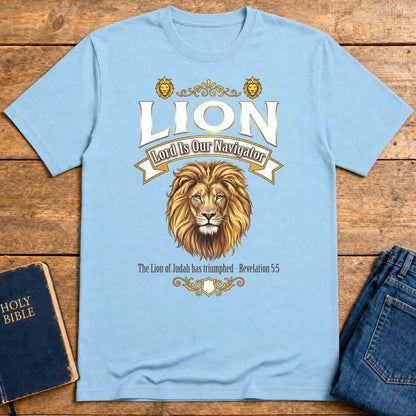 Lion of Judah Victory T-Shirt - Light Blue