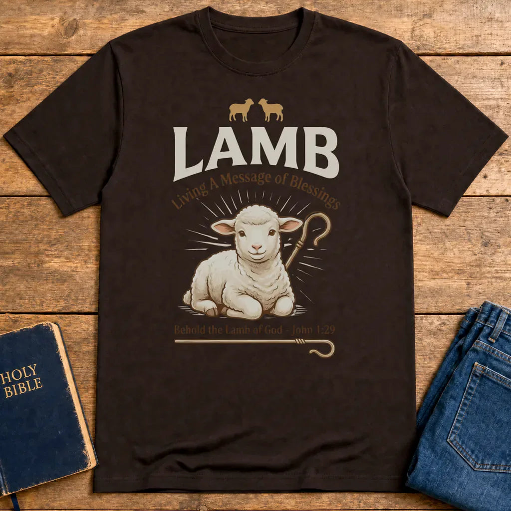 Lamb of Blessings T-Shirt - Dark Chocolate