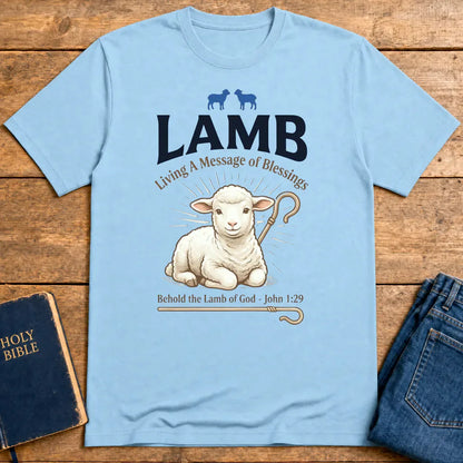 Lamb of Blessings T-Shirt - Light Blue