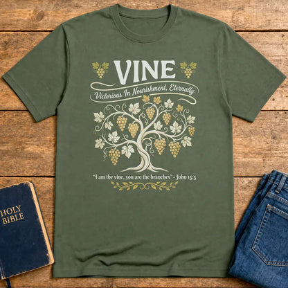 Vine of Life T-Shirt - Military Green