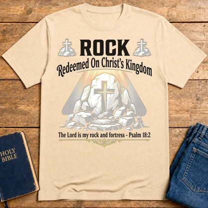 Christ the Rock Fortress T-Shirt - Natural