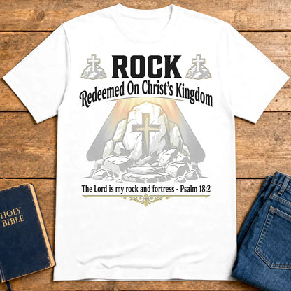 Christ the Rock Fortress T-Shirt - White