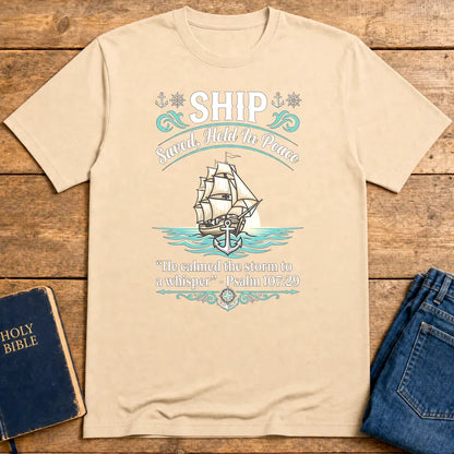 Saved Ship Peace T-Shirt - Natural