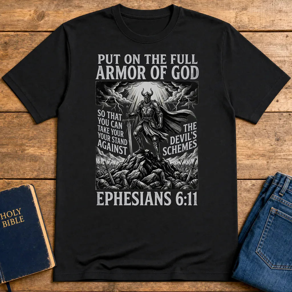 Full Armor of God T-Shirt - Black