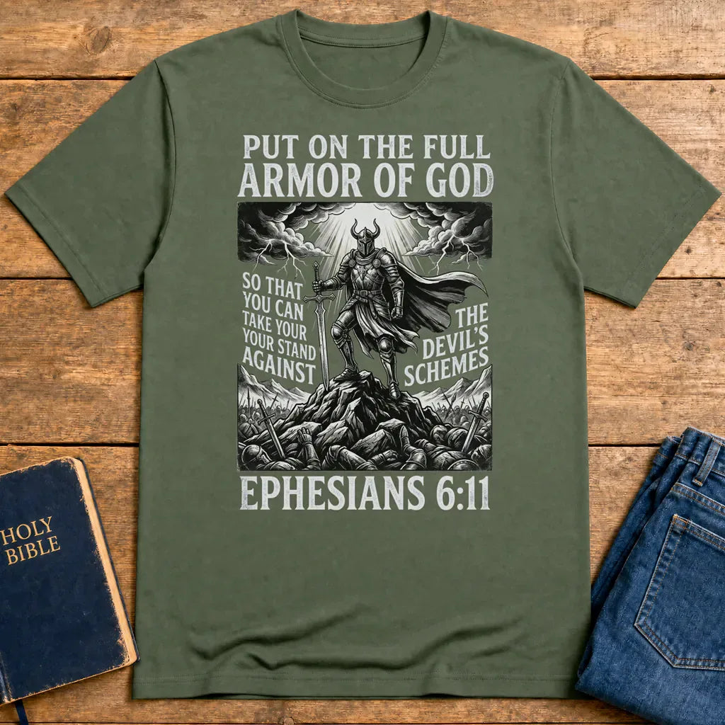 Full Armor of God T-Shirt - Military Green