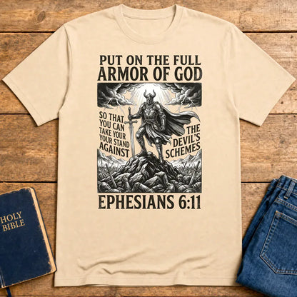 Full Armor of God T-Shirt - Natural