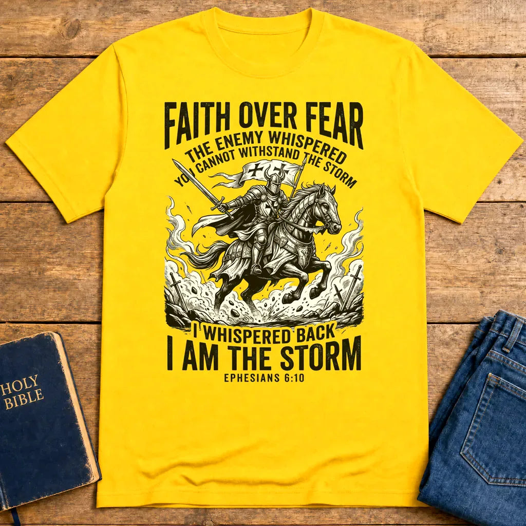 Faith Over Fear Warrior T-Shirt - Daisy