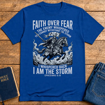 Faith Over Fear Warrior T-Shirt - Royal