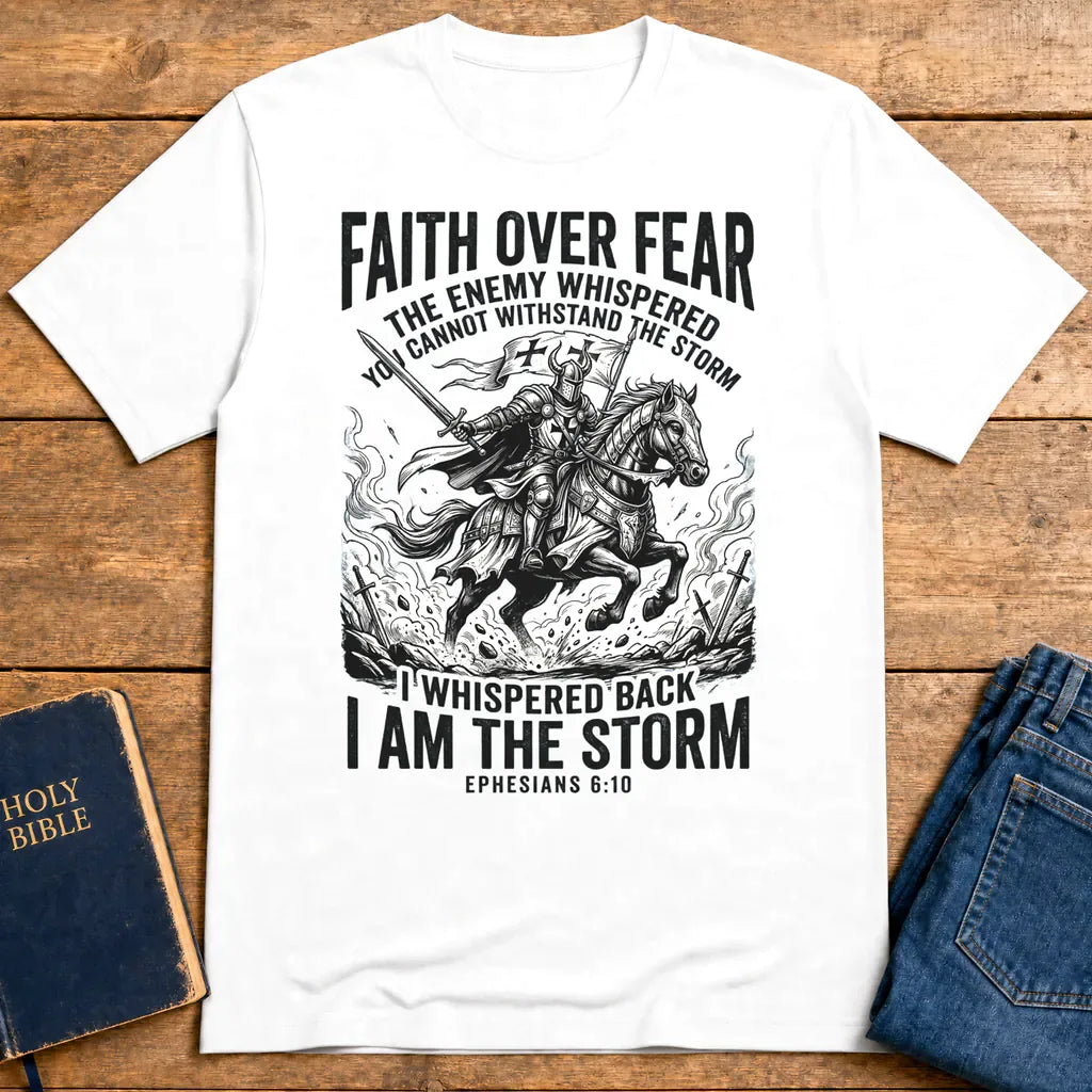 Faith Over Fear Warrior T-Shirt - White