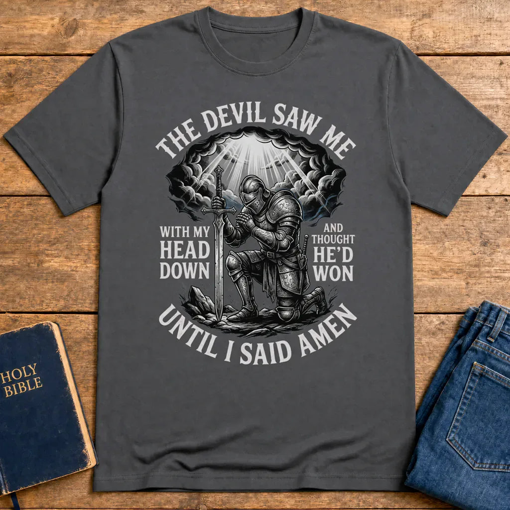 Until I Said Amen T-Shirt - Charcoal