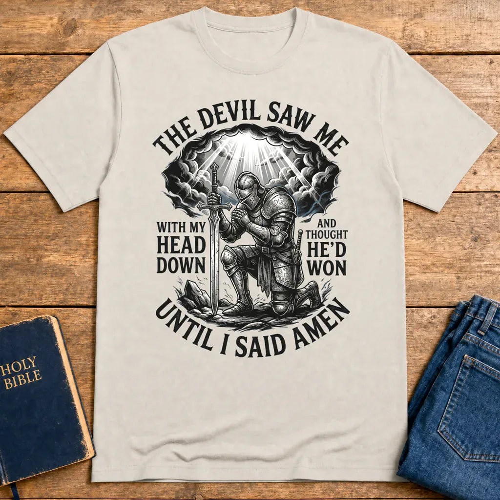 Until I Said Amen T-Shirt - Ice Grey