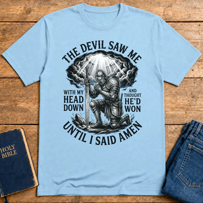 Until I Said Amen T-Shirt - Light Blue