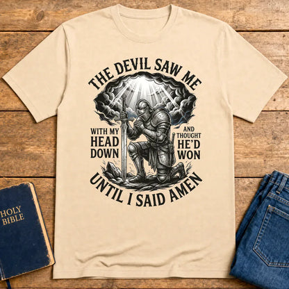 Until I Said Amen T-Shirt - Natural