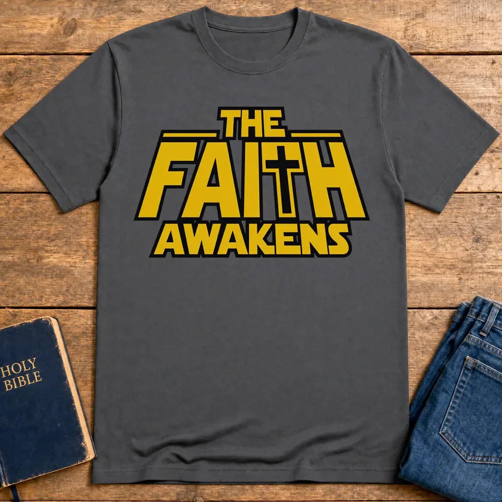 The Faith Awakens T-Shirt - Charcoal