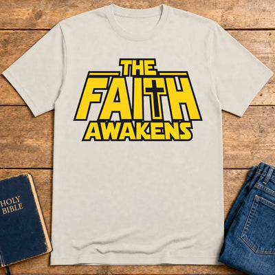 The Faith Awakens T-Shirt - Ice Grey