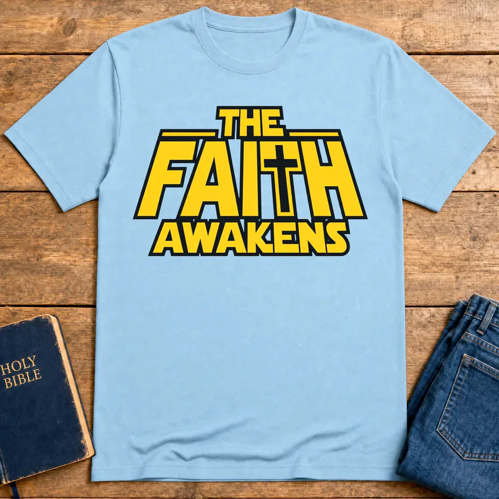 The Faith Awakens T-Shirt - Light Blue