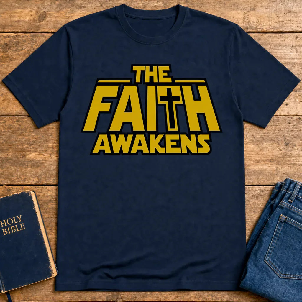 The Faith Awakens T-Shirt - Navy