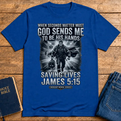 God Sends Me to Be His Hands T-Shirt - Royal