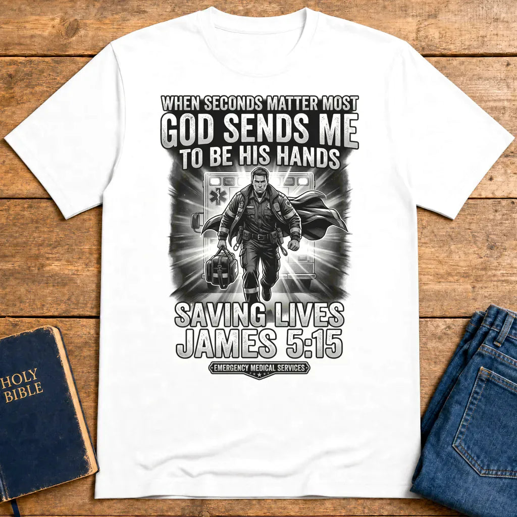 God Sends Me to Be His Hands T-Shirt - White
