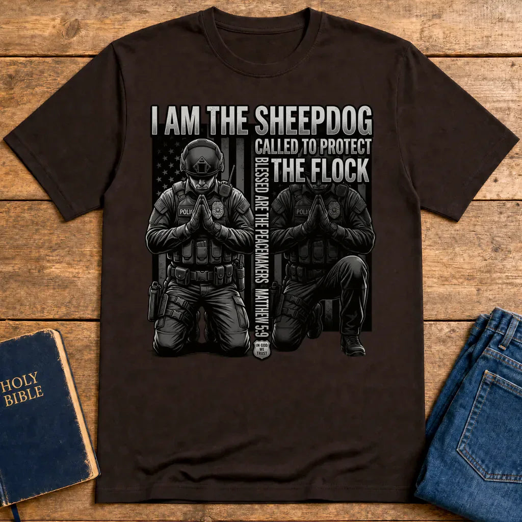 Sheepdog Protector T-Shirt - Dark Chocolate