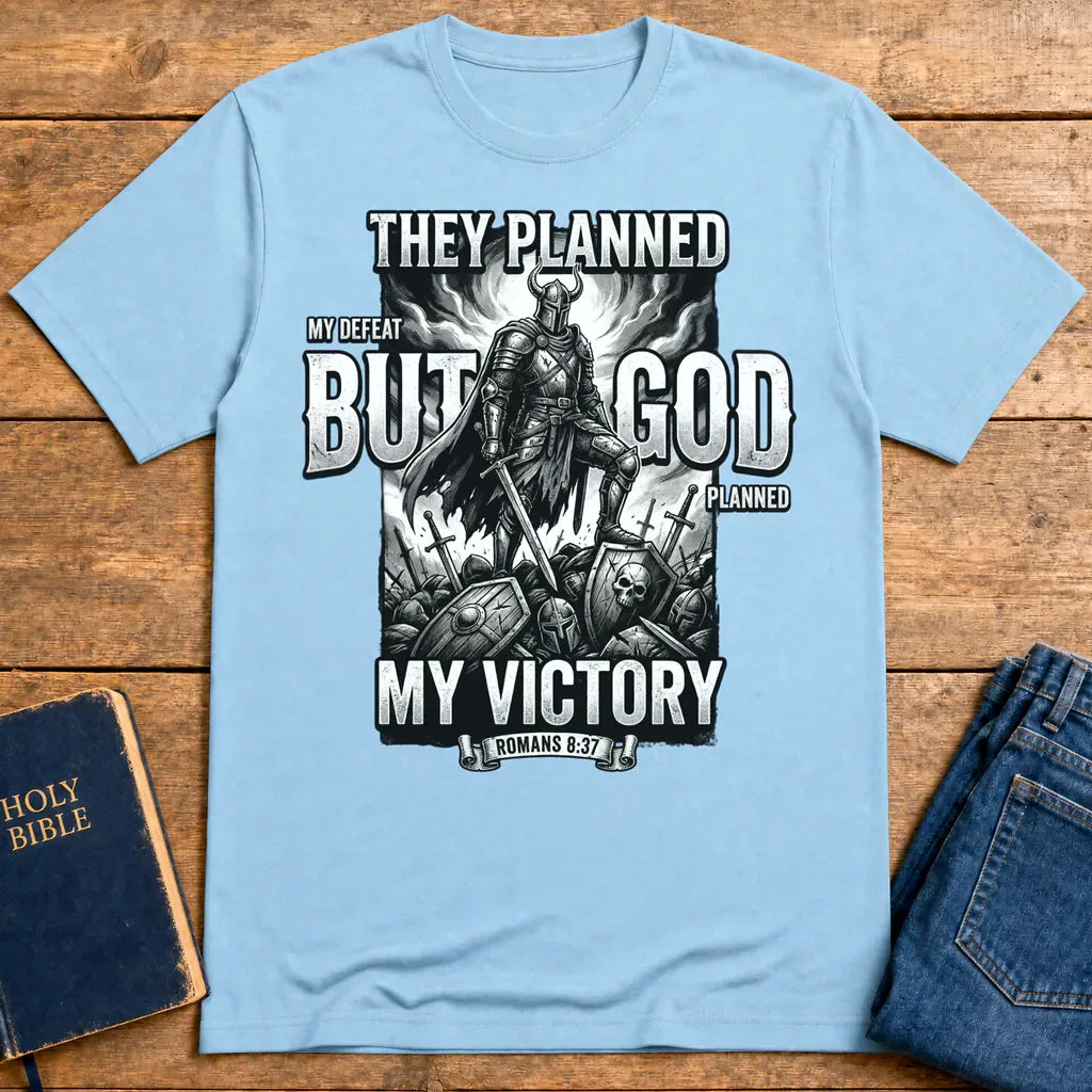 But God My Victory T-Shirt - Light Blue