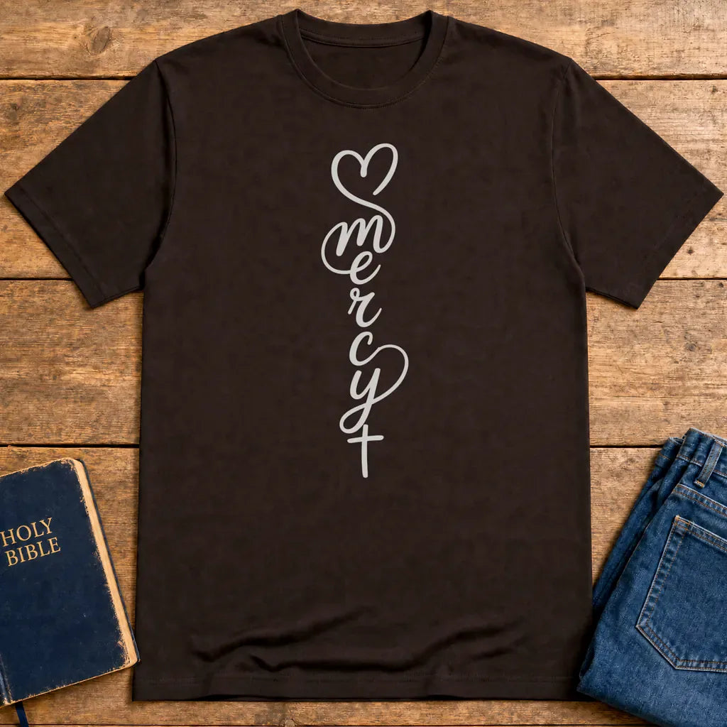 Saved by Mercy T-Shirt - Dark Chocolate