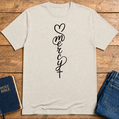 Saved by Mercy T-Shirt - Ice Grey