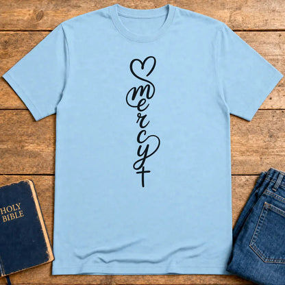 Saved by Mercy T-Shirt - Light Blue
