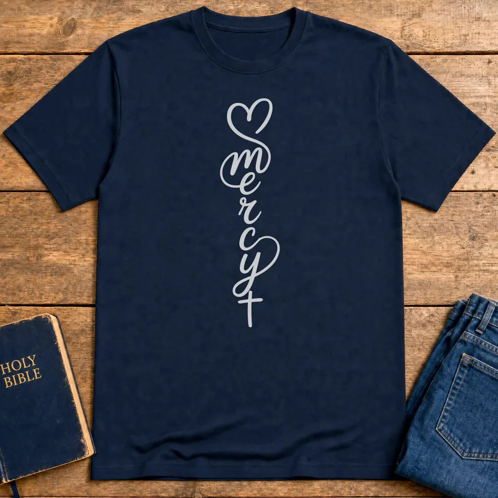 Saved by Mercy T-Shirt - Navy