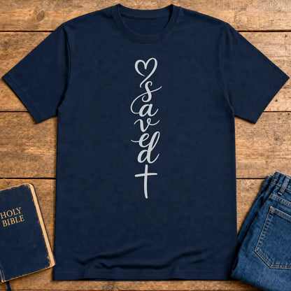 Saved by the cross T-Shirt - Navy