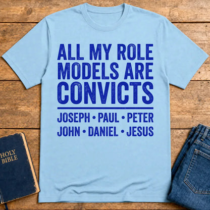 Role Model Convicts T-Shirt - Light Blue
