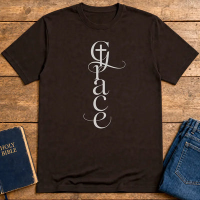 By Grace of God T-Shirt - Dark Chocolate