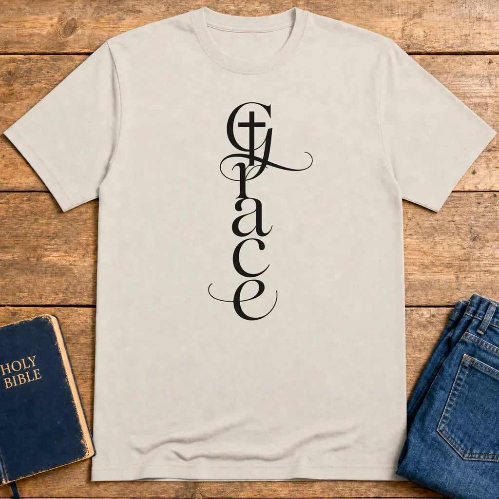 By Grace of God T-Shirt - Ice Grey