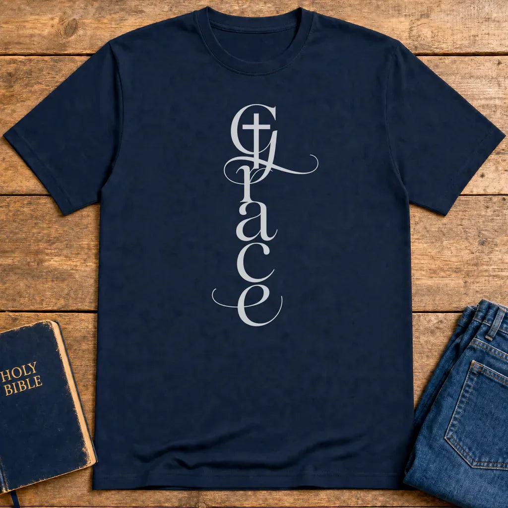 By Grace of God T-Shirt - Navy