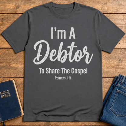Gospel Debtor T-Shirt - Charcoal
