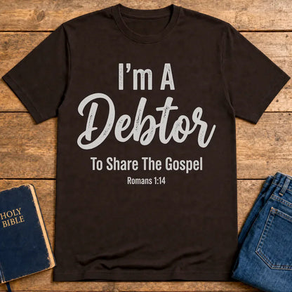 Gospel Debtor T-Shirt - Dark Chocolate
