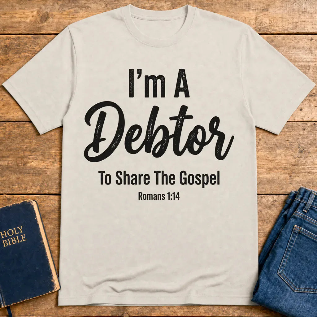 Gospel Debtor T-Shirt - Ice Grey