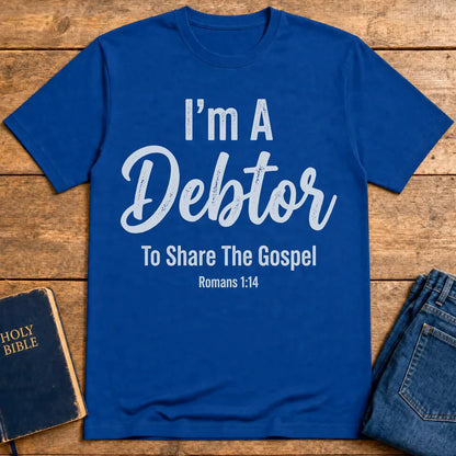 Gospel Debtor T-Shirt - Royal