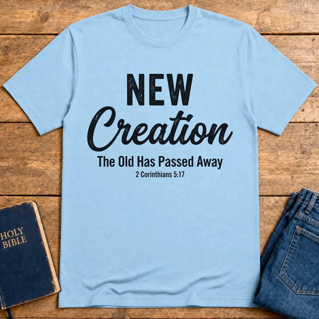 New Creation Faith T-Shirt - Light Blue