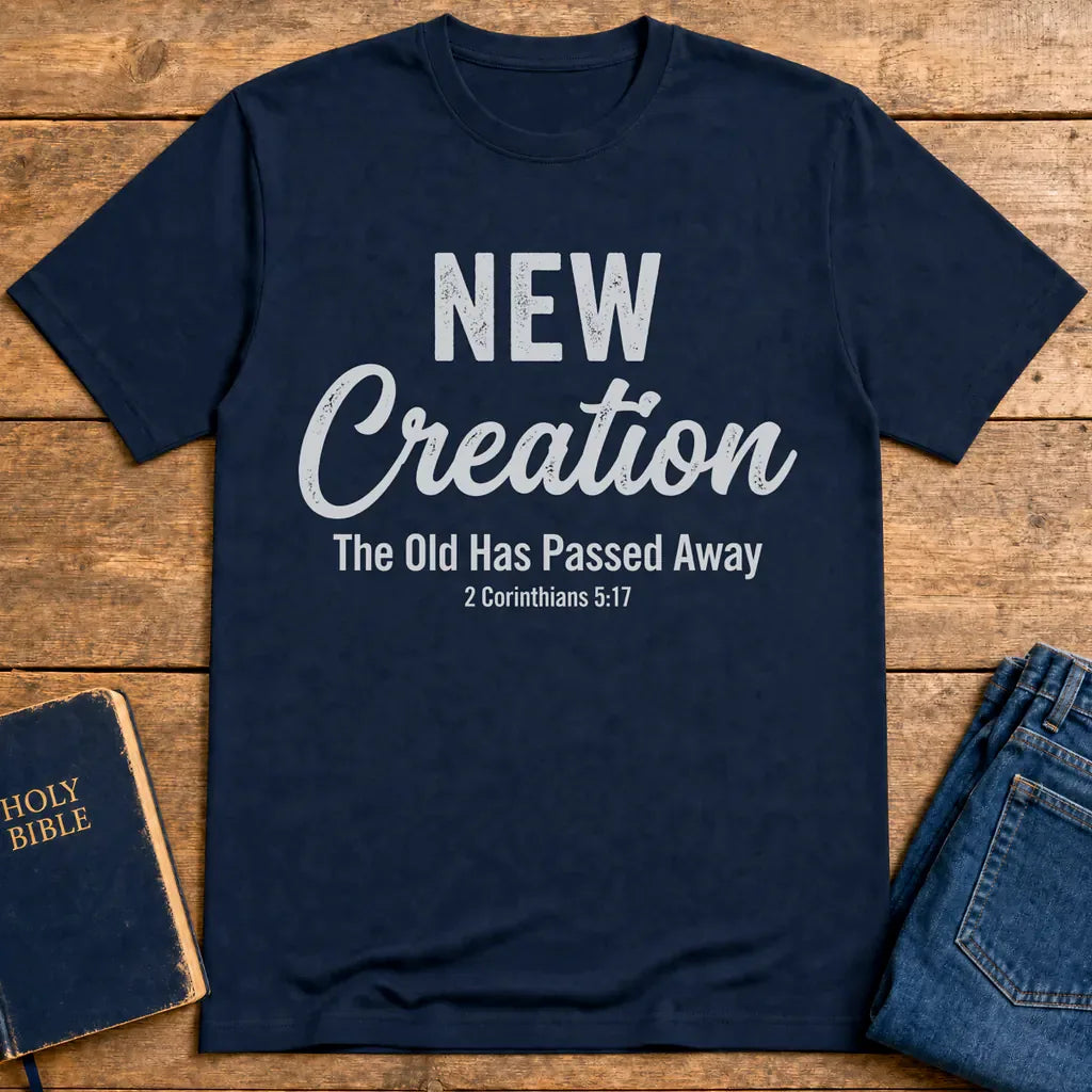 New Creation Faith T-Shirt - Navy