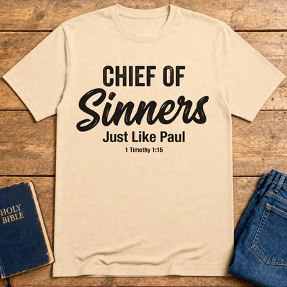 Chief of Sinners T-Shirt - Natural