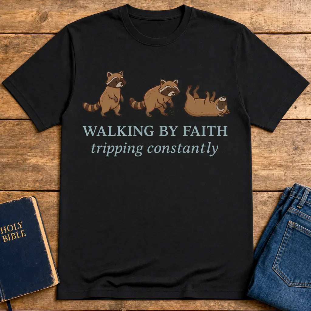 Walking By Faith T-Shirt - Black
