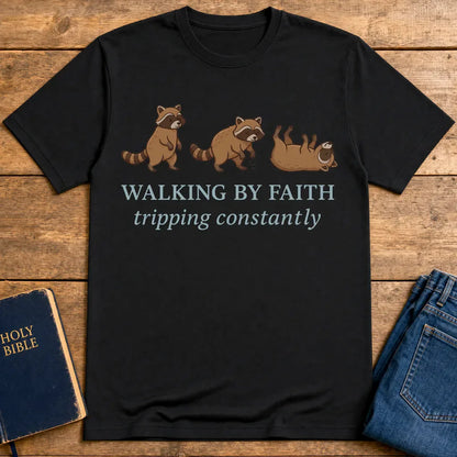 Walking By Faith T-Shirt - Black