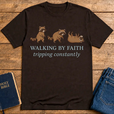 Walking By Faith T-Shirt - Dark Chocolate
