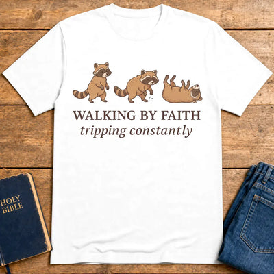 Walking By Faith T-Shirt - White