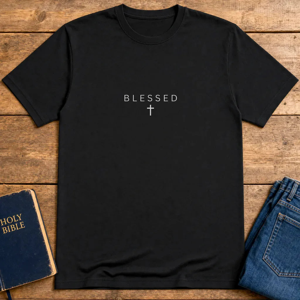 Blessed Cross T-Shirt - Black